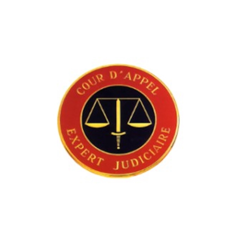 Logo de l'Expert Judiciaire près la Cour d'Appel, symbolisant l'autorité et l'expertise en acoustique.